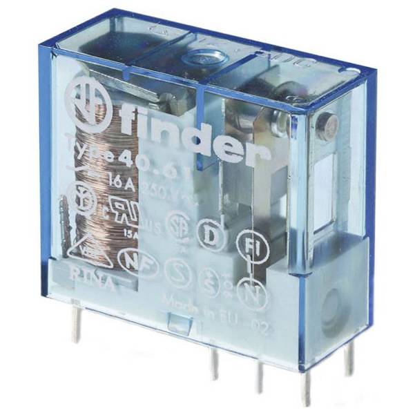 Finder 40.61.9.048.4000 | Relais 250 V/AC, 400 V/AC, Blau | Printrelais, Steckrelais
