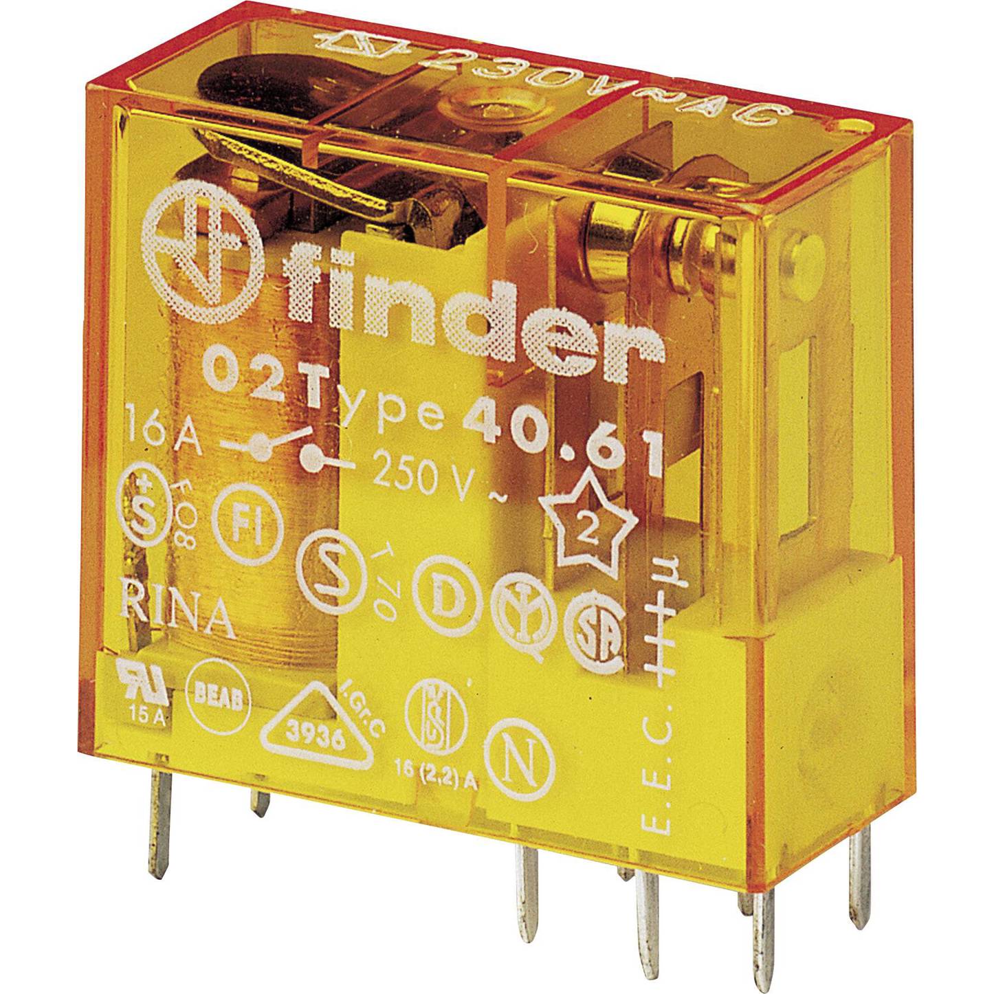 Finder 40.61.8.230.4000 | 1 Wechsler 16 A | Printrelais