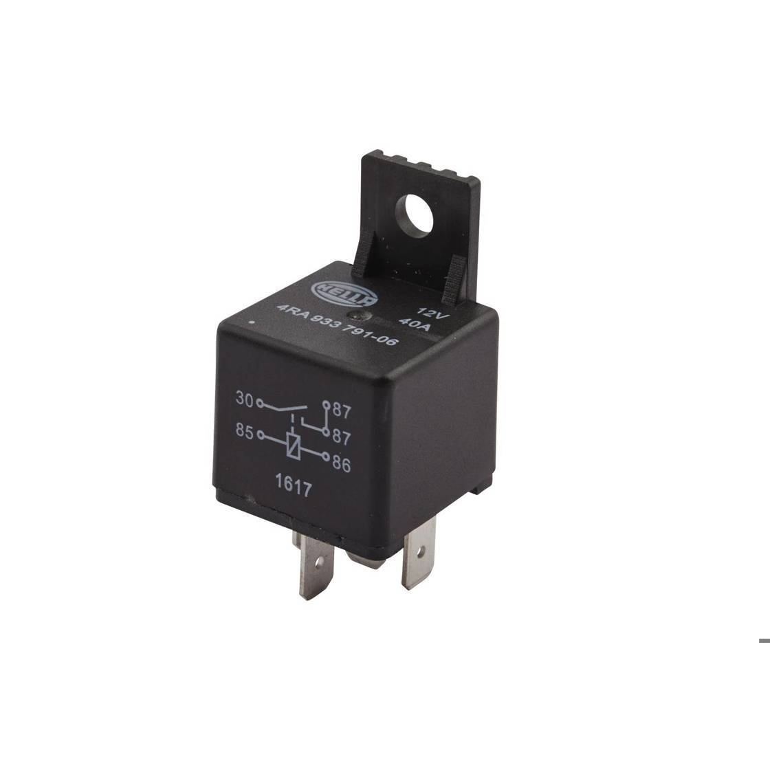 Hella Relais - 4RA 933 791-061 | Arbeitsstrom, 12V, 5-polig, Schließer, mit Halter | Kfz-Relais