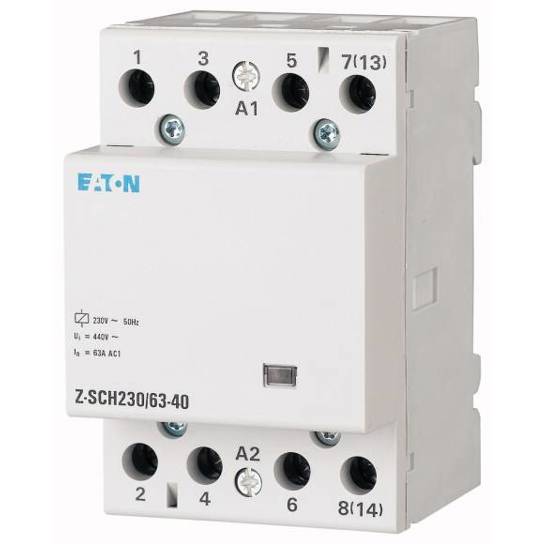 Eaton Installationsschütz Z-SCH230/63-04 | Nennspannung 230 V, 240 V, Schaltstrom 63 A, 4 Öffner | Industrierelais
