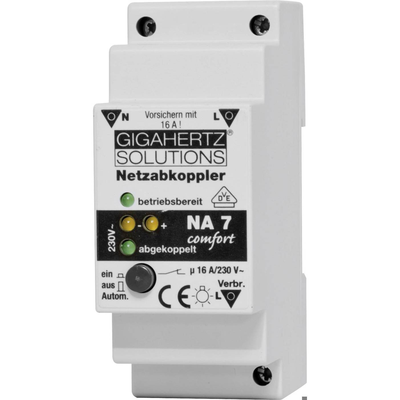 Gigahertz Solutions Netzabkoppler NA7 | 230 V/AC, 16 A, 2300 W | Netzfreischalter