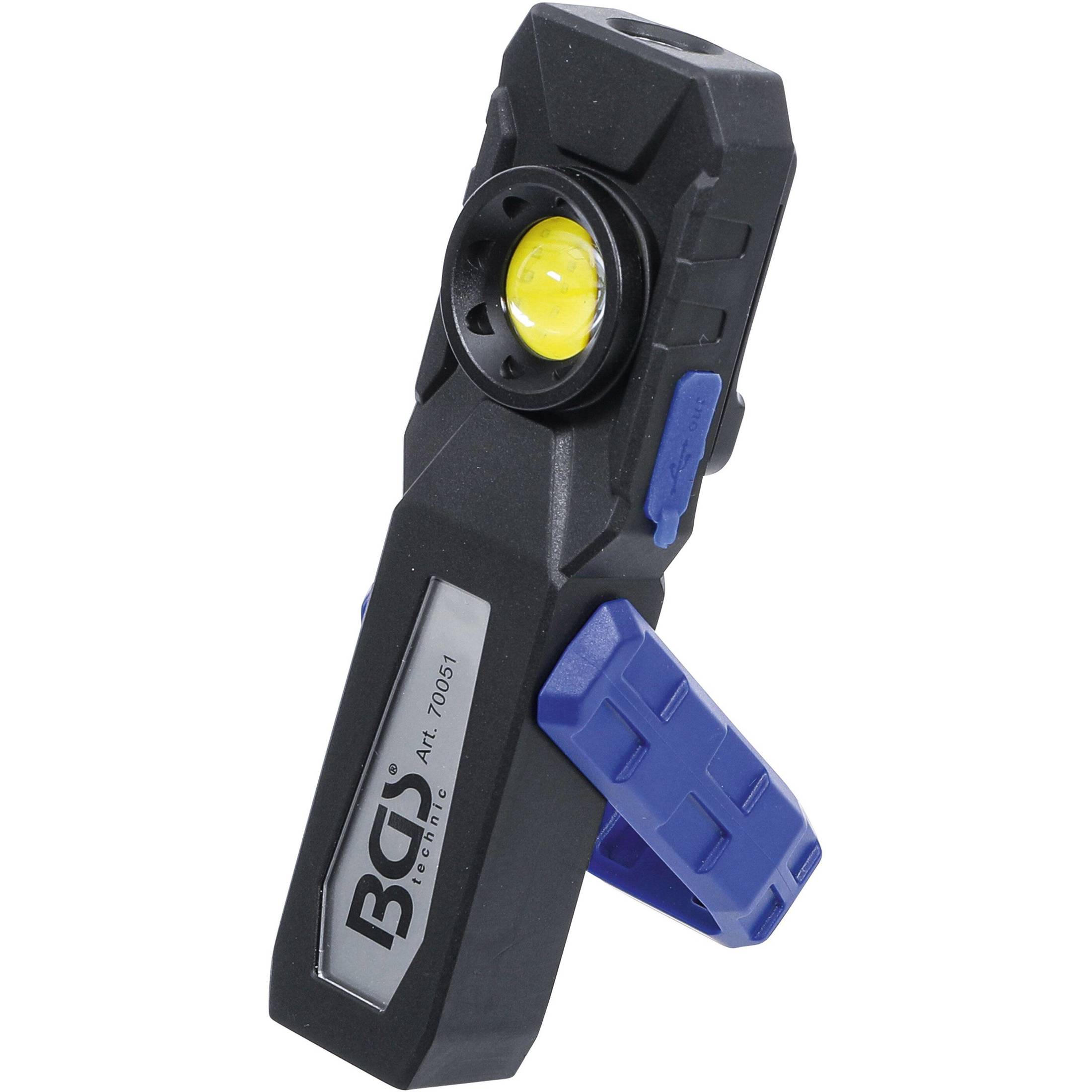 BGS Technic COB-LED-Werkstattleuchte | Magnet, Haken, klappbar | Kfz-Relais