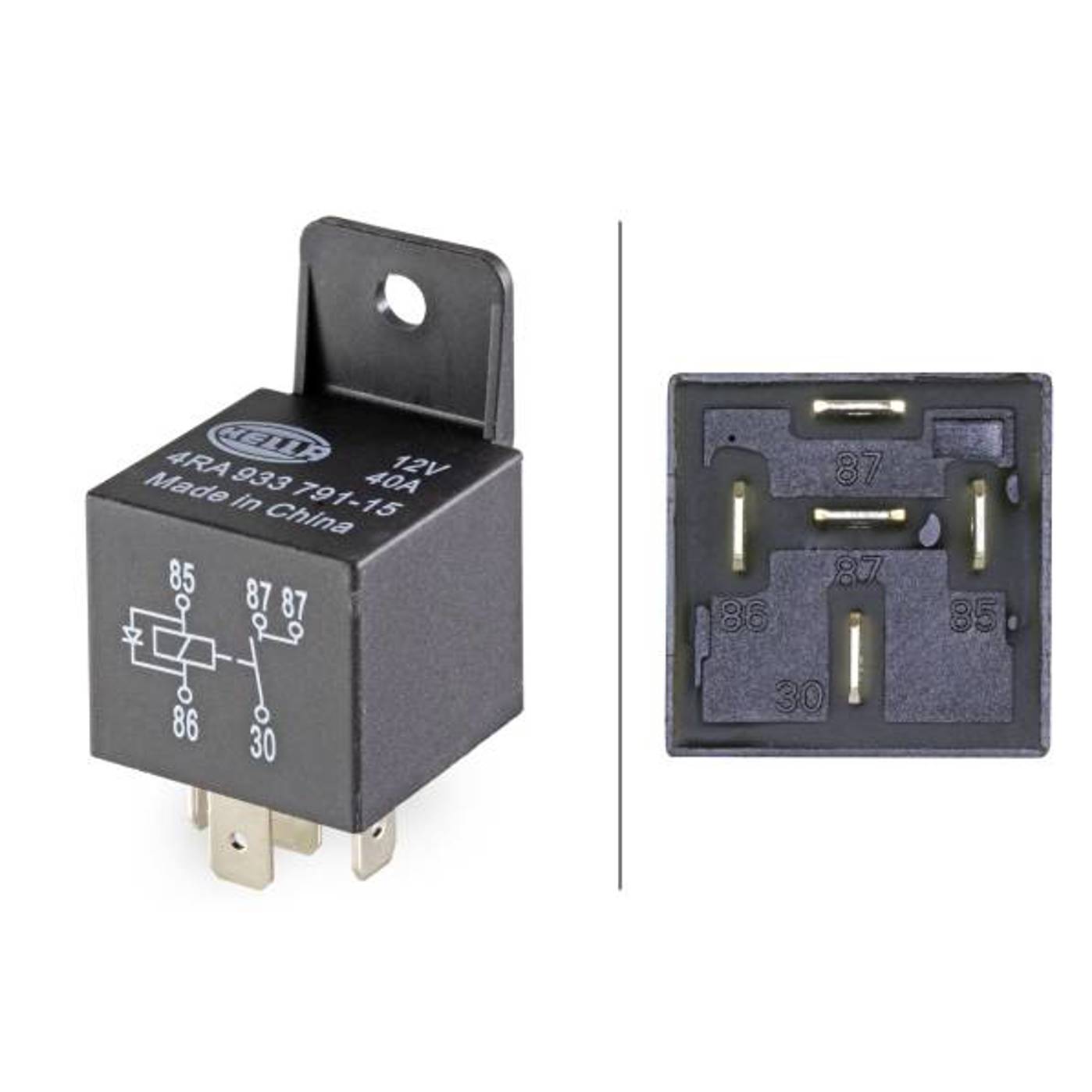 Hella 4RA 933 791-151 | Arbeitsstrom, 12V, 5-polig, Schließer | Kfz-Relais