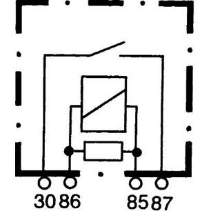 Hella 4RA 007 957-001 | 24V, 4-polig, S2 Schaltbild | Kfz-Relais