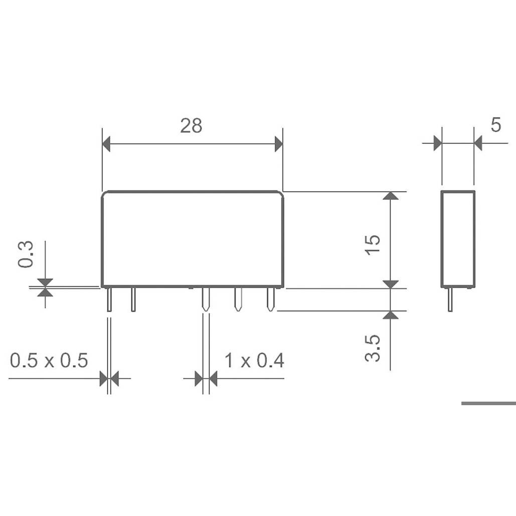 Finder 34.51.7.005.0010 - Printrelais 5 V/DC 6 A 1 Wechsler | Schaltspannung 400V/AC | Printrelais, Steckrelais
