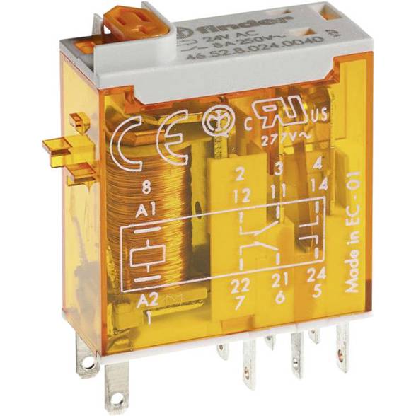 Finder 46.52.8.230.0040 | 2 Wechsler, 230V/AC, 8A | Steckrelais
